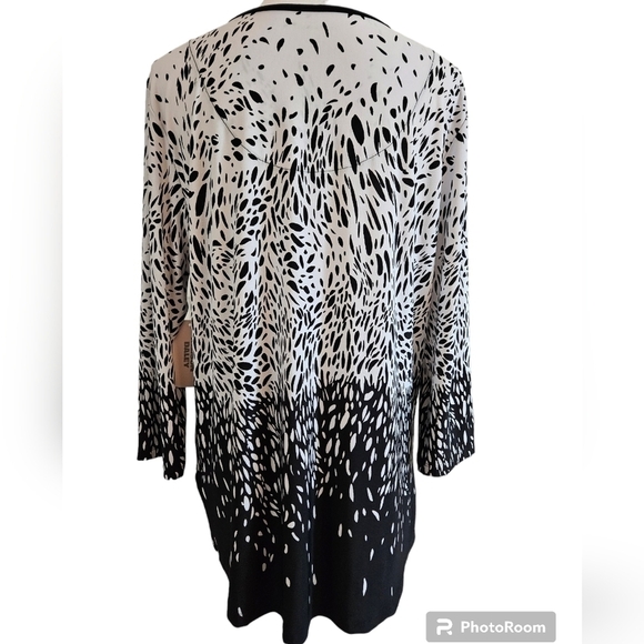 ALLISON DALEY TOP SZ L BLACK WHITE NWT - Picture 3 of 7